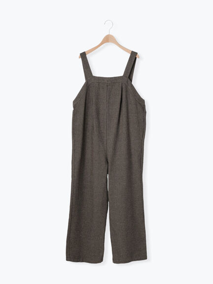 ウール混タックサロペット（ブラック）｜Samansa Mos2（サマンサ モスモス）通販