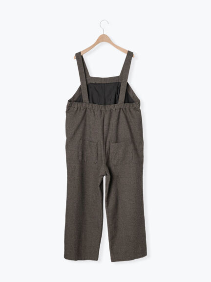 ウール混タックサロペット（ブラック）｜Samansa Mos2（サマンサ モスモス）通販