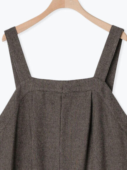 ウール混タックサロペット（ブラック）｜Samansa Mos2（サマンサ モスモス）通販