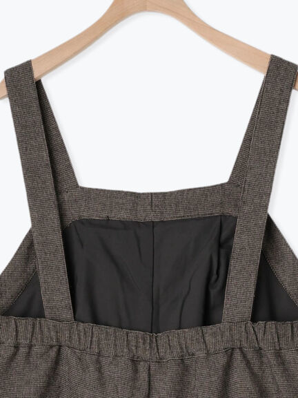 ウール混タックサロペット（ブラック）｜Samansa Mos2（サマンサ モスモス）通販