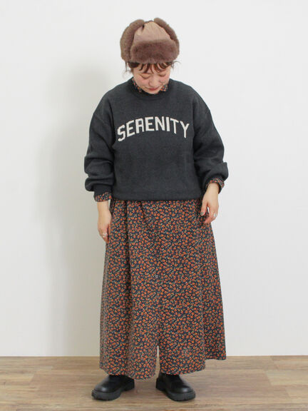 ロゴジャカードニット（チャコールグレー/キナリ）｜Samansa Mos2（サマンサ モスモス）通販