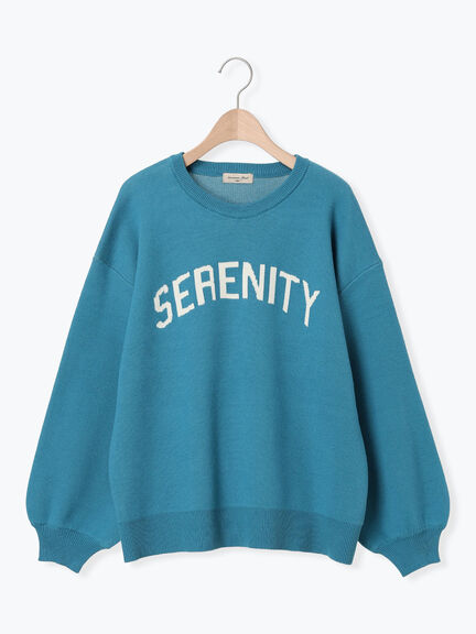 ロゴジャカードニット（チャコールグレー/キナリ）｜Samansa Mos2（サマンサ モスモス）通販