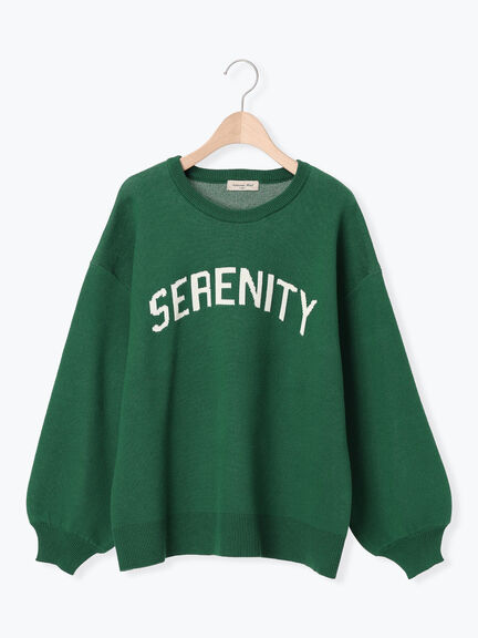 ロゴジャカードニット（チャコールグレー/キナリ）｜Samansa Mos2（サマンサ モスモス）通販