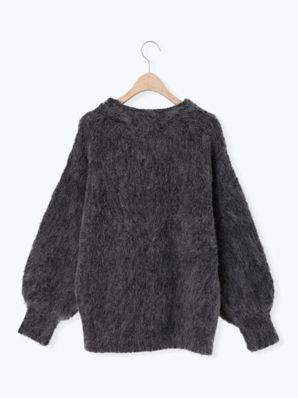 ベロアリボン付ニット（チャコールグレー/サックスブルー/キナリ）｜Samansa Mos2（サマンサ モスモス）通販