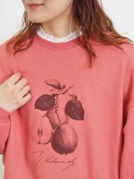 柄アソートプリントスウェット（グレー/ピンク/ミント/サックスブルー/キナリ）｜Samansa Mos2（サマンサ モスモス）通販