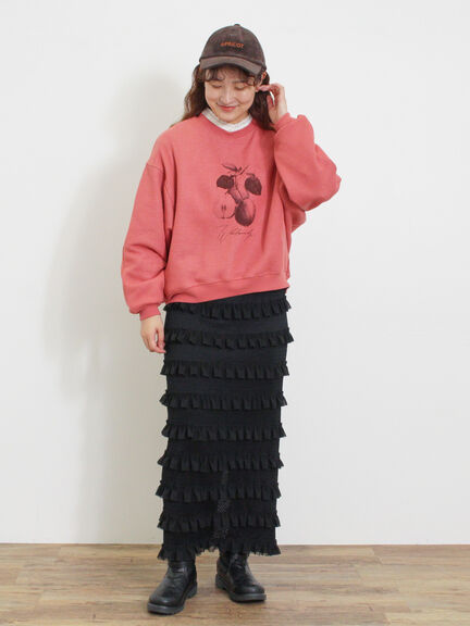 柄アソートプリントスウェット（グレー/ピンク/ミント/サックスブルー/キナリ）｜Samansa Mos2（サマンサ モスモス）通販