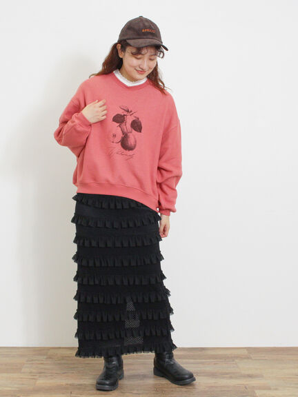 柄アソートプリントスウェット（グレー/ピンク/ミント/サックスブルー/キナリ）｜Samansa Mos2（サマンサ モスモス）通販