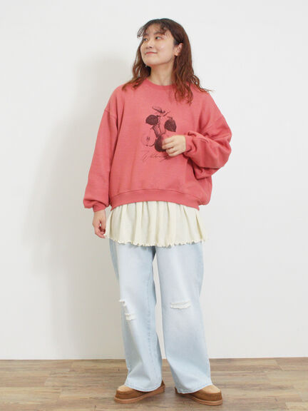 柄アソートプリントスウェット（グレー/ピンク/ミント/サックスブルー/キナリ）｜Samansa Mos2（サマンサ モスモス）通販