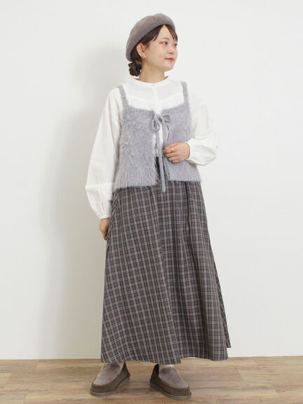 前後2WAY起毛ニットビスチェ（チャコールグレー/ベージュ）｜Samansa Mos2（サマンサ モスモス）通販