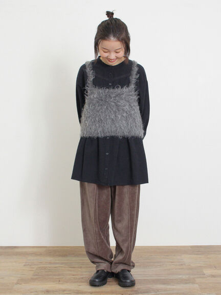 前後2WAY起毛ニットビスチェ（チャコールグレー/ベージュ）｜Samansa Mos2（サマンサ モスモス）通販