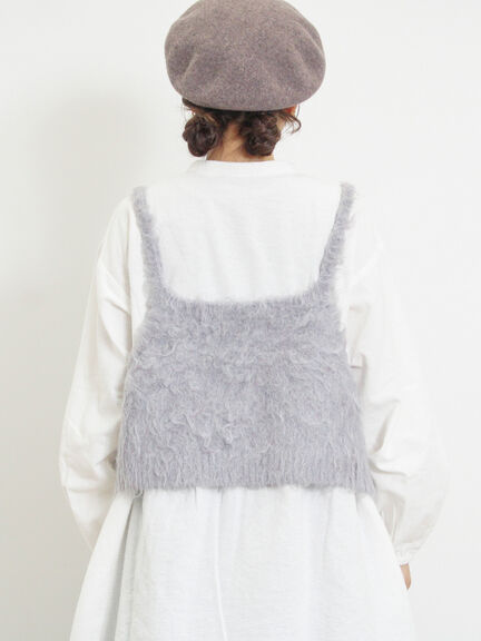 前後2WAY起毛ニットビスチェ（チャコールグレー/ベージュ）｜Samansa Mos2（サマンサ モスモス）通販