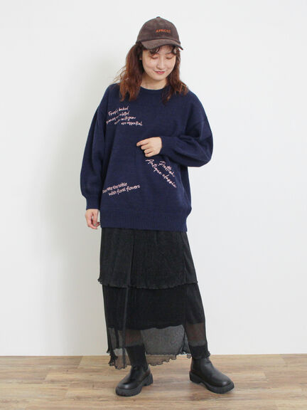 ◎ラメプリーツティアードスカート（ベージュ）｜Samansa Mos2（サマンサ モスモス）通販