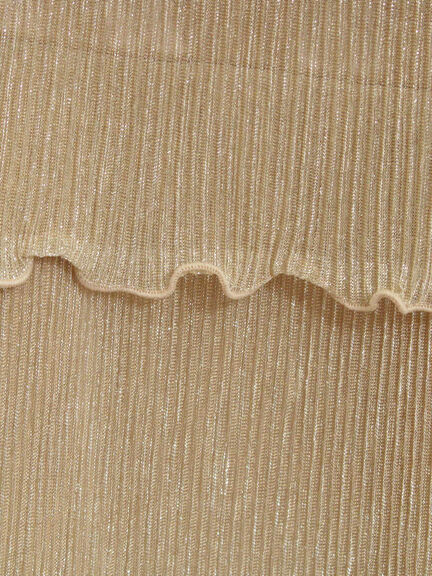 ◎ラメプリーツティアードスカート（ベージュ）｜Samansa Mos2（サマンサ モスモス）通販