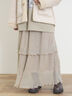 ◎ラメプリーツティアードスカート（ベージュ）｜Samansa Mos2（サマンサ モスモス）通販