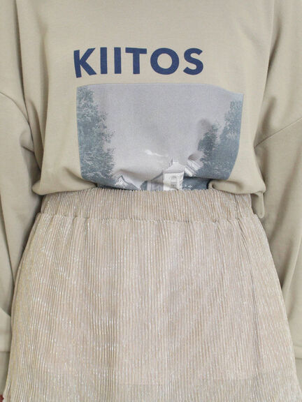 ◎ラメプリーツティアードスカート（ベージュ）｜Samansa Mos2（サマンサ モスモス）通販