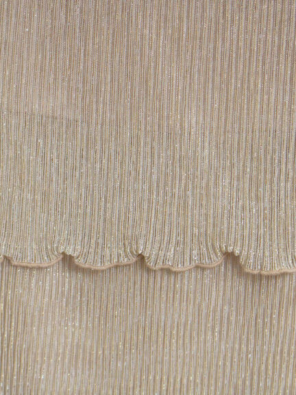 ◎ラメプリーツティアードスカート（ベージュ）｜Samansa Mos2（サマンサ モスモス）通販