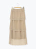 ◎ラメプリーツティアードスカート（ベージュ）｜Samansa Mos2（サマンサ モスモス）通販