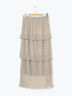 ◎ラメプリーツティアードスカート（ベージュ）｜Samansa Mos2（サマンサ モスモス）通販