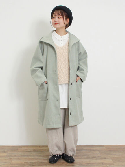 ミックスモールフェザーベスト（オフホワイト/ブラック）｜Samansa Mos2（サマンサ モスモス）通販