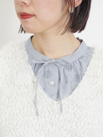 ミックスモールフェザーベスト（オフホワイト/ブラック）｜Samansa Mos2（サマンサ モスモス）通販