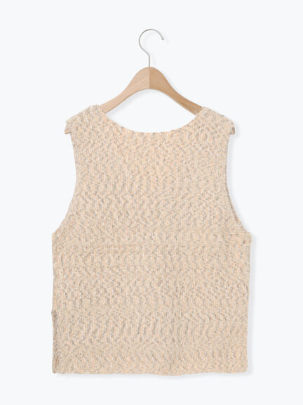 ミックスモールフェザーベスト（オフホワイト/ブラック）｜Samansa Mos2（サマンサ モスモス）通販