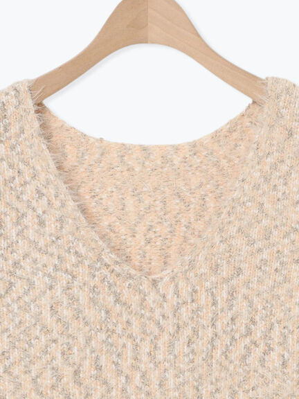 ミックスモールフェザーベスト（オフホワイト/ブラック）｜Samansa Mos2（サマンサ モスモス）通販