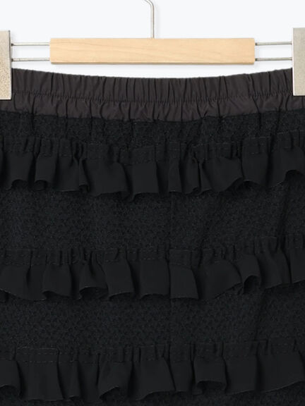 オーバーレースフリルナロースカート（オフホワイト/ブラック/サックスブルー）｜Samansa Mos2（サマンサ モスモス）通販