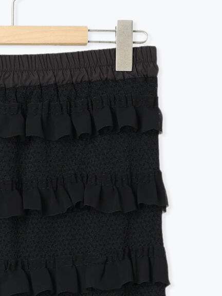 オーバーレースフリルナロースカート（オフホワイト/ブラック/サックスブルー）｜Samansa Mos2（サマンサ モスモス）通販