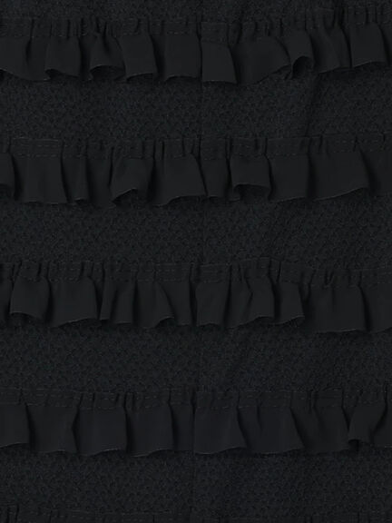 オーバーレースフリルナロースカート（オフホワイト/ブラック/サックスブルー）｜Samansa Mos2（サマンサ モスモス）通販