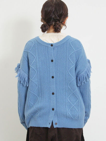 フリンジ前後2WAYニット（チャコールグレー/ベージュ/カーキ）｜Samansa Mos2（サマンサ モスモス）通販