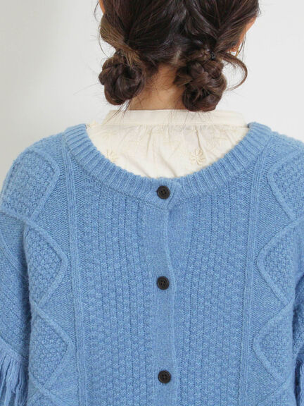 フリンジ前後2WAYニット（チャコールグレー/ベージュ/カーキ）｜Samansa Mos2（サマンサ モスモス）通販