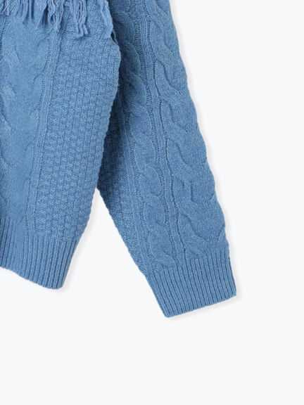 フリンジ前後2WAYニット（チャコールグレー/ベージュ/カーキ）｜Samansa Mos2（サマンサ モスモス）通販