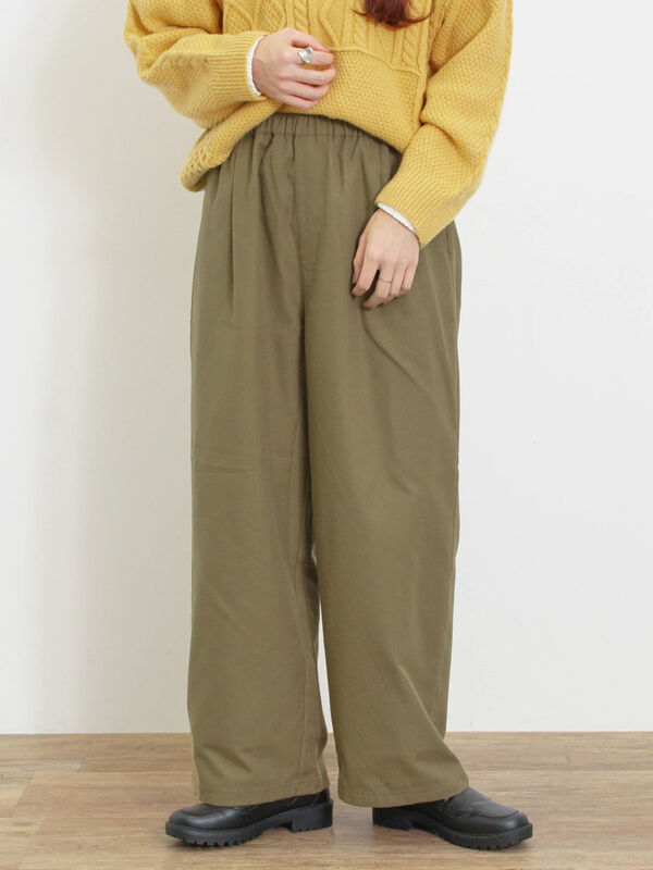 セール】 【保温加工・帯電防止】ストレートパンツ（カーキ/キナリ