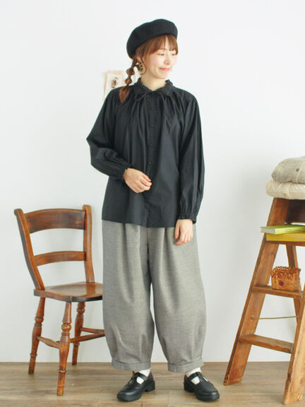 オーバーレース襟ブラウス（ネイビー）｜Samansa Mos2（サマンサ モスモス）通販