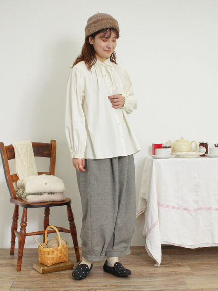 オーバーレース襟ブラウス（ネイビー）｜Samansa Mos2（サマンサ モスモス）通販