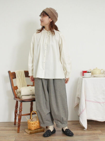 オーバーレース襟ブラウス（ネイビー）｜Samansa Mos2（サマンサ モスモス）通販