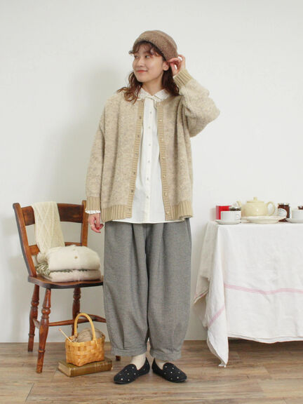 オーバーレース襟ブラウス（ネイビー）｜Samansa Mos2（サマンサ モスモス）通販