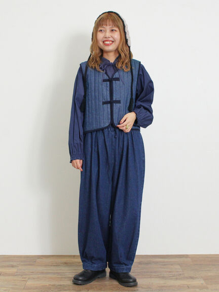 オーバーレース襟ブラウス（ネイビー）｜Samansa Mos2（サマンサ モスモス）通販