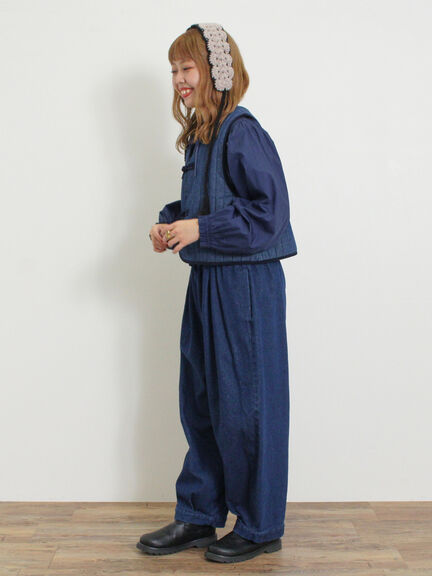 オーバーレース襟ブラウス（ネイビー）｜Samansa Mos2（サマンサ モスモス）通販