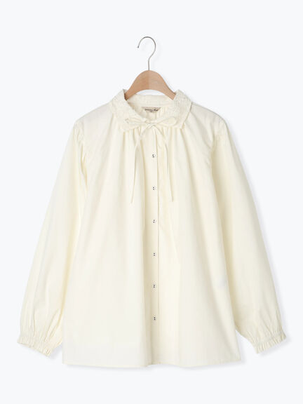 オーバーレース襟ブラウス（ネイビー）｜Samansa Mos2（サマンサ モスモス）通販