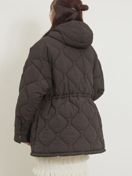 バラクラバ付ウエストドロストキルトコート（ベージュ/カーキ）｜Samansa Mos2（サマンサ モスモス）通販