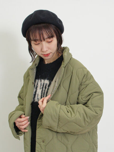 バラクラバ付ウエストドロストキルトコート（ベージュ/カーキ）｜Samansa Mos2（サマンサ モスモス）通販