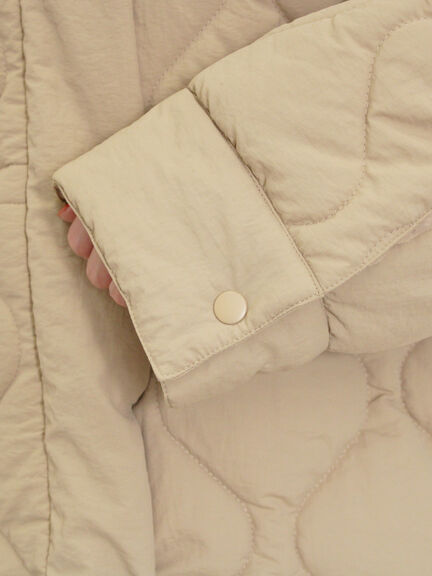 バラクラバ付ウエストドロストキルトコート（ベージュ/カーキ）｜Samansa Mos2（サマンサ モスモス）通販