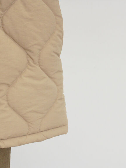 バラクラバ付ウエストドロストキルトコート（ベージュ/カーキ）｜Samansa Mos2（サマンサ モスモス）通販