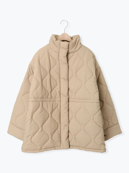 バラクラバ付ウエストドロストキルトコート（ベージュ/カーキ）｜Samansa Mos2（サマンサ モスモス）通販