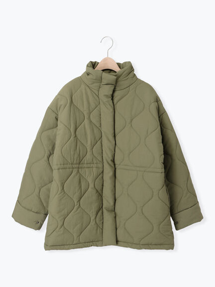 バラクラバ付ウエストドロストキルトコート（ベージュ/カーキ）｜Samansa Mos2（サマンサ モスモス）通販