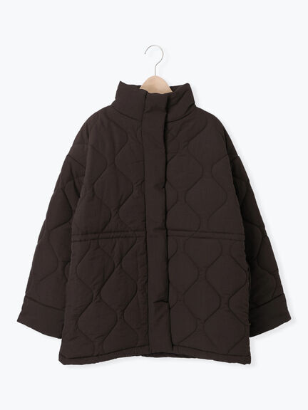 バラクラバ付ウエストドロストキルトコート（ベージュ/カーキ）｜Samansa Mos2（サマンサ モスモス）通販