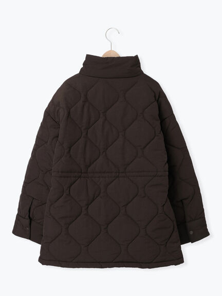 バラクラバ付ウエストドロストキルトコート（ベージュ/カーキ）｜Samansa Mos2（サマンサ モスモス）通販