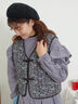 中綿キルトチャイナボタンベスト（チャコールグレー/ネイビー）｜Samansa Mos2（サマンサ モスモス）通販