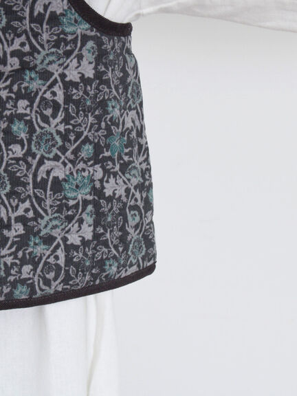 中綿キルトチャイナボタンベスト（チャコールグレー/ネイビー）｜Samansa Mos2（サマンサ モスモス）通販